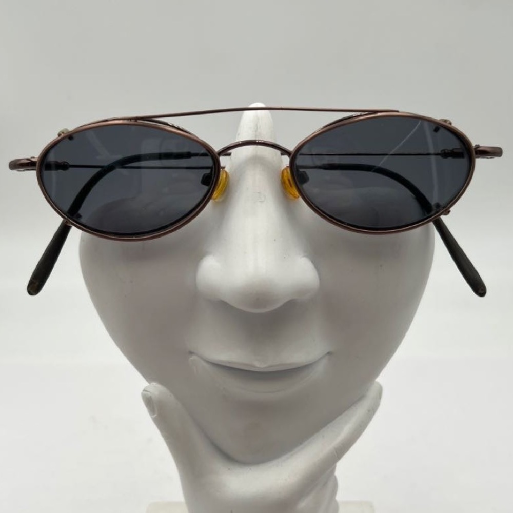 Vintage Advantage Eyewear Bronze Oval Sunglasses Frames NM 157